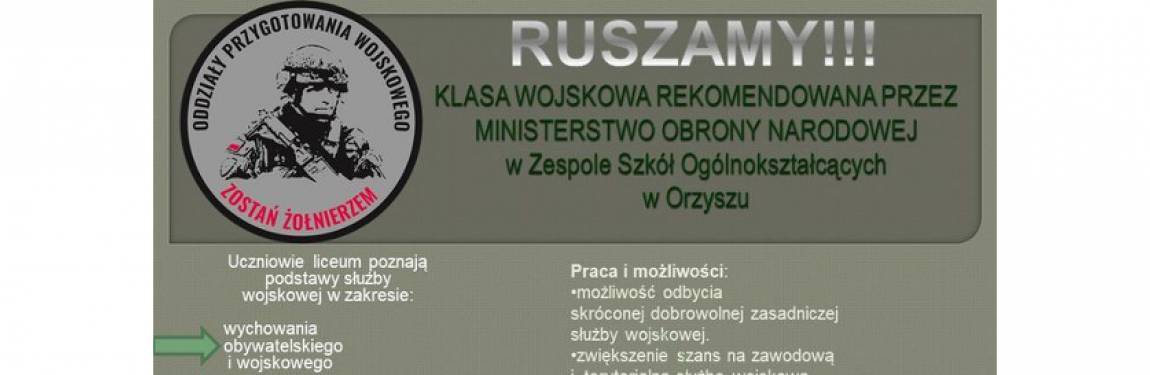 Klasa mundurowa w orzyskim liceum