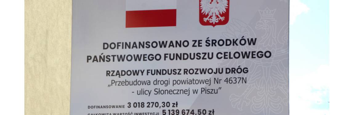 Przebudowa ul. Słonecznej w Piszu